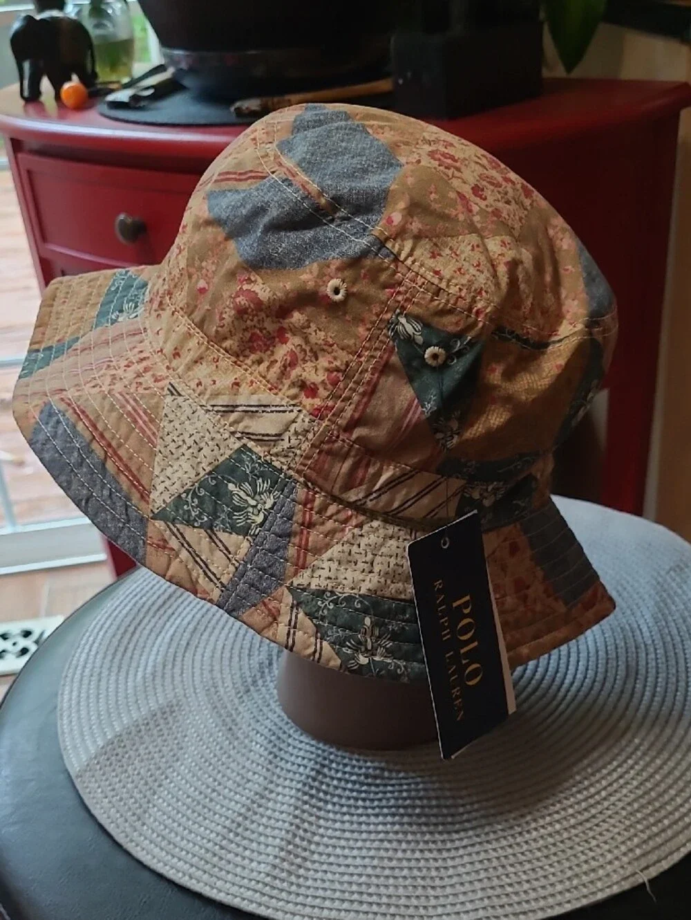 Ralph Lauren Patchwork Reversible Cotton Bucket Hat
